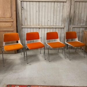 chaise vintage orange