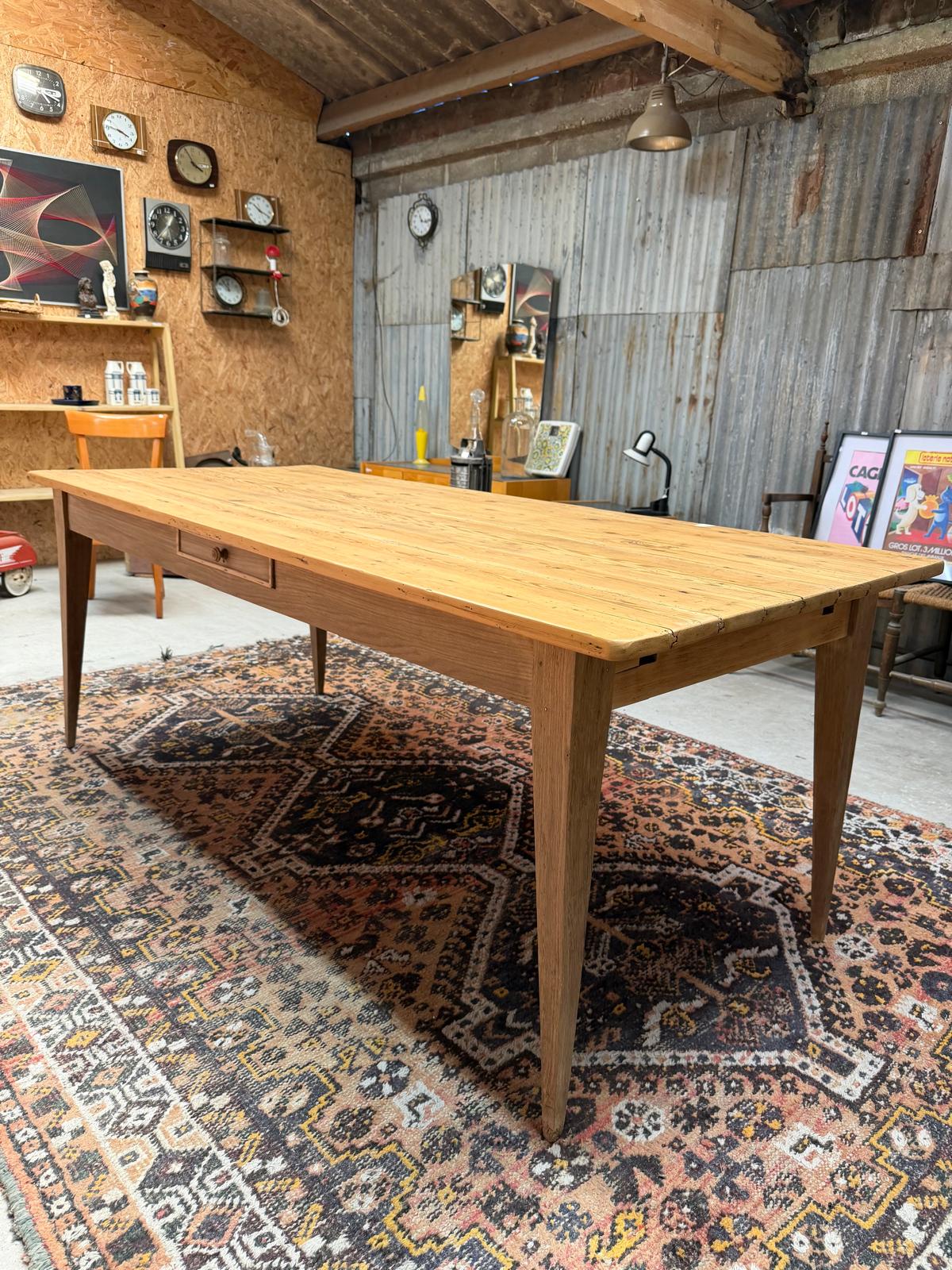 Table de ferme Pieds compas – Image 2