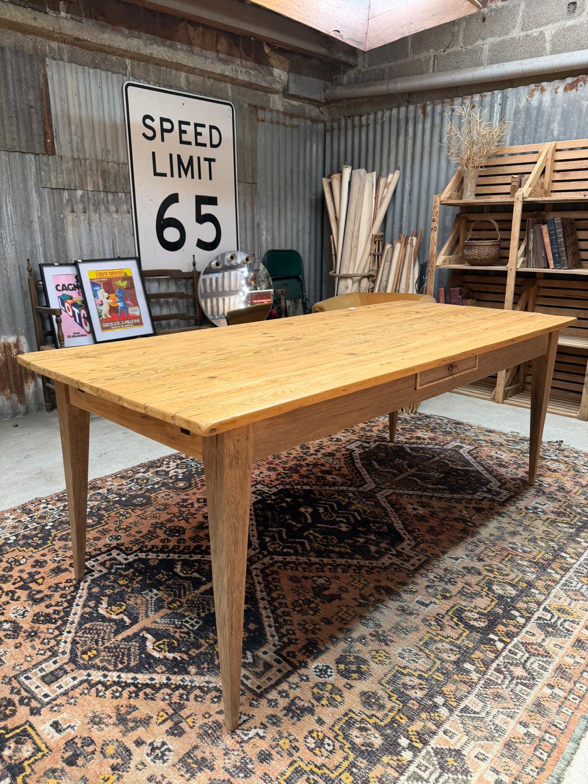 Table de ferme Pieds compas