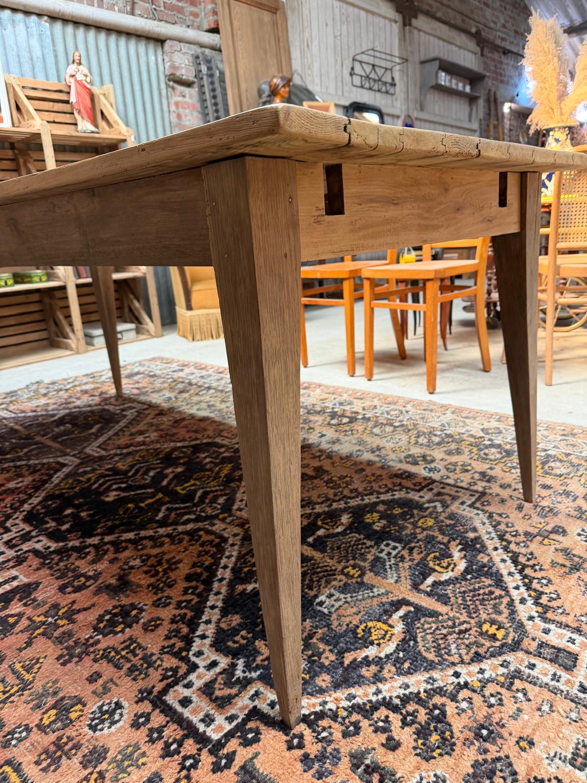 Table de ferme Pieds compas – Image 4