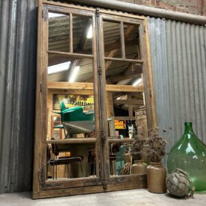 miroir en chêne début XXème